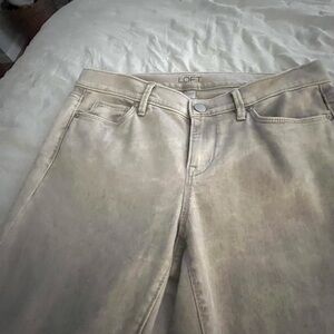 LOFT Women's low Rise cream  Jeans